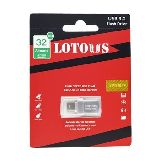 فلش مموری دوطرفه لوتوس Almond ۳۲ گیگ OTG اورجینال USB3.2​ — تصویر ۲
