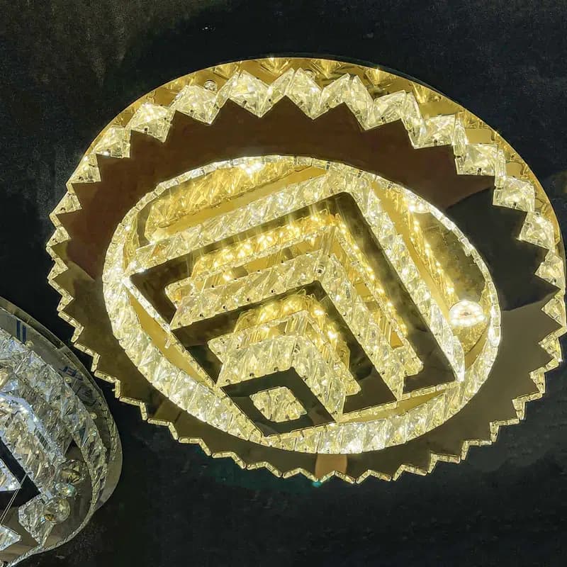 لوستر مدرن سقفی کریستالی مدل شقایق SMD — تصویر ۳