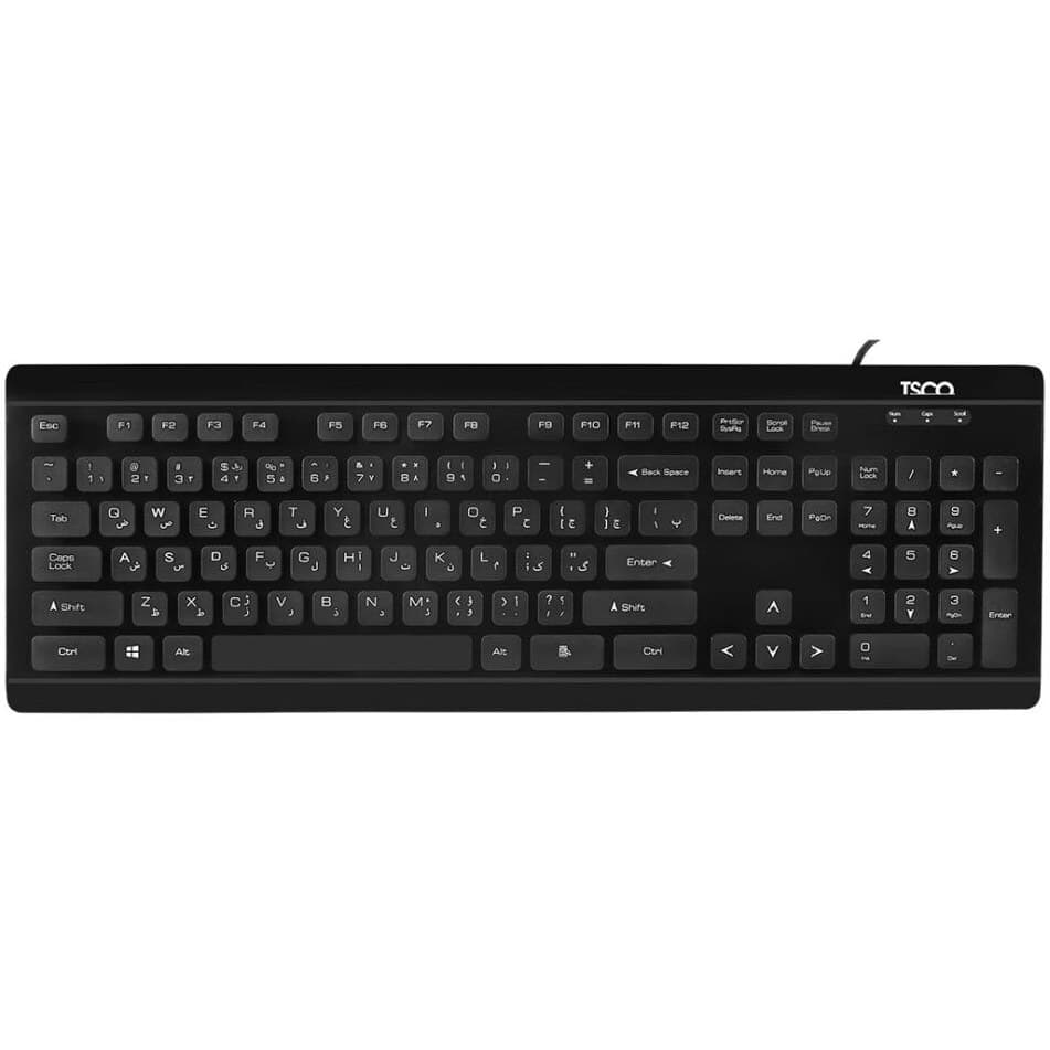 کیبورد سیمی تسکو مدل TK 8032 با حروف فارسی