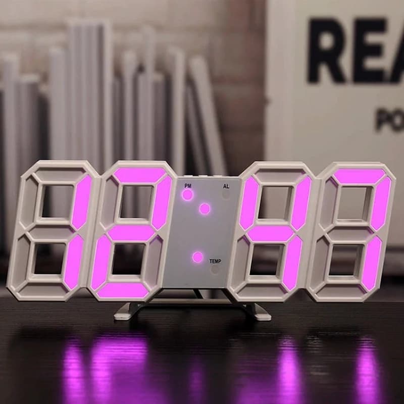 ساعت رومیزی دیجیتال مدل هوشمند با باتری بکاپ — تصویر ۲