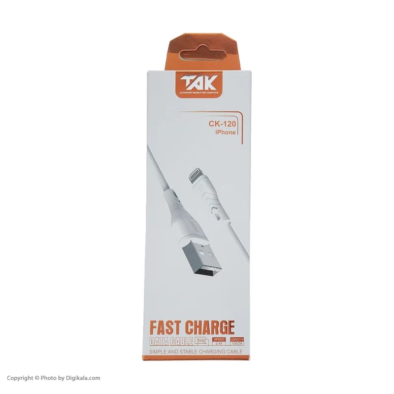 کابل تبدیل USB به لایتنینگ تک مدل CK-120 طول 1 متر — تصویر ۳