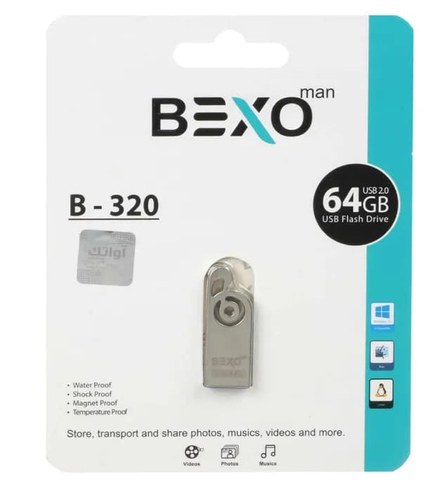 فلش مموری بکسو مدل B-320 ظرفیت 64 گیگابایت — تصویر ۲