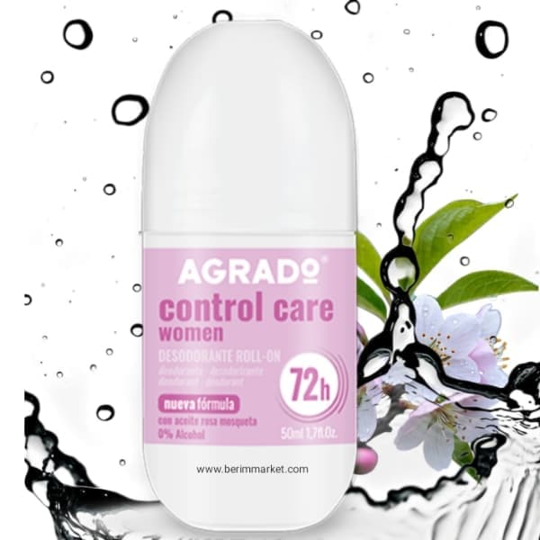 مام رول زنانه آگرادو مدل control care women ضد تعریق بدون الکل حجم 50 میلی