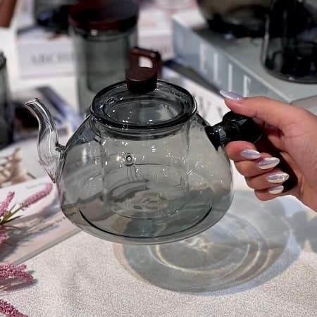 قوری پیرکس دودی صافی دار وارداتی