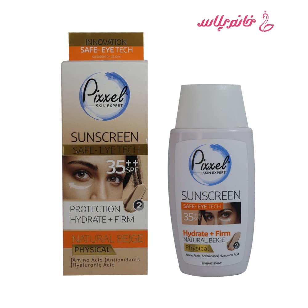 ضدآفتاب فیزیکی دور چشم و صورت پیکسل SPF35 بژ طبیعی