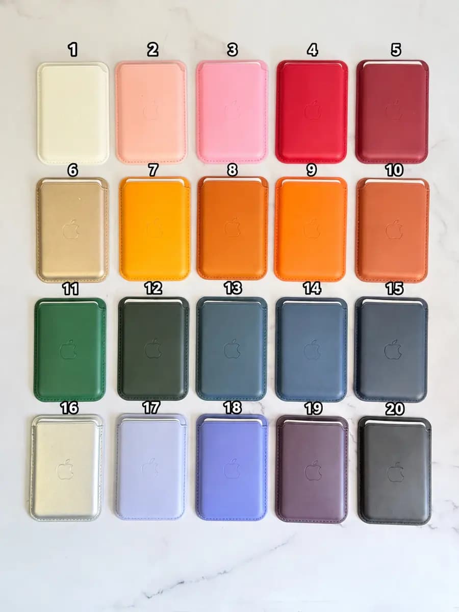 جاکارتی مگ سیف اپل Leather wallet magsafe — تصویر ۲