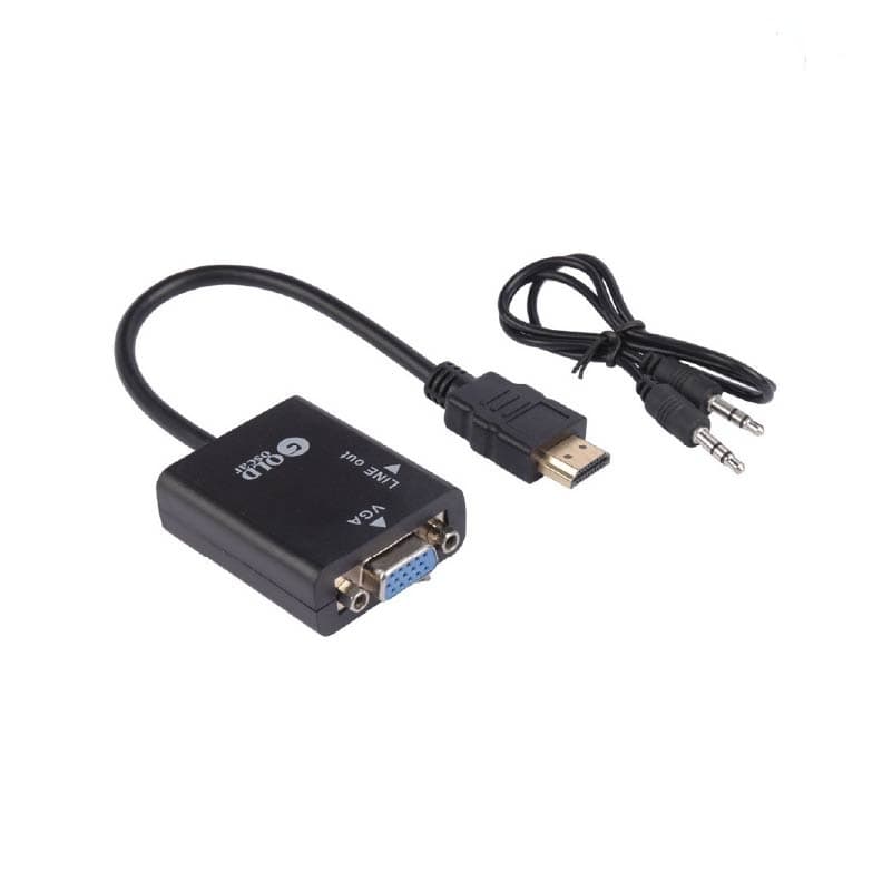 تبدیل Gold Oscar HD Conversion HDMI To VGA + کابل صدا