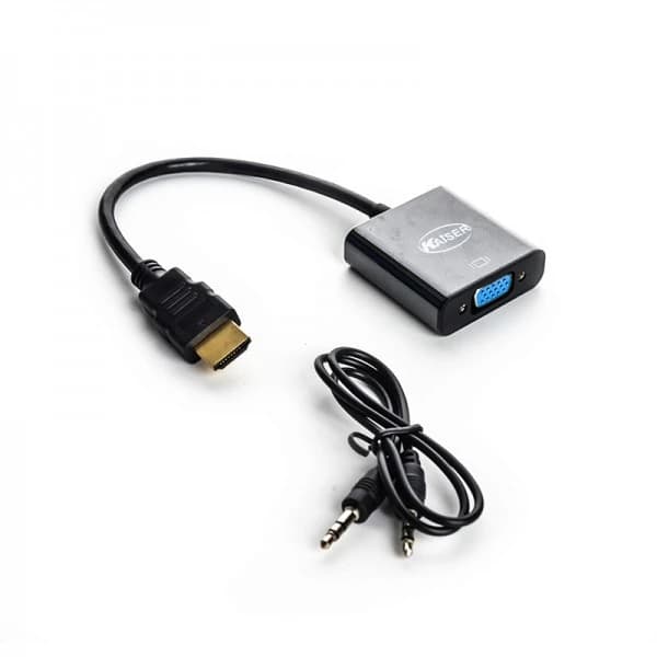 تبدیل HDMI TO VGA همراه کابل صدا کایزر (KAISER) مدل k-301 به همراه کابل صدا و کابل تغذیه
