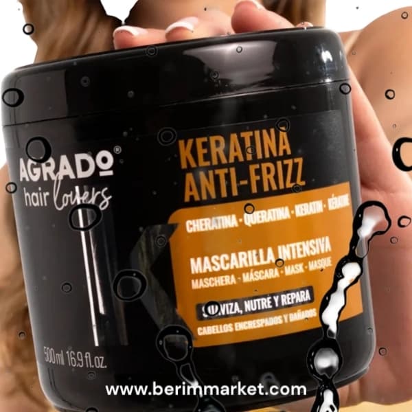 ماسک مو کراتینه آنتی‌فریز آگرادو (Keratin) |ماسک صاف‌کننده و ضد وز قوی (500 میل) — تصویر ۳