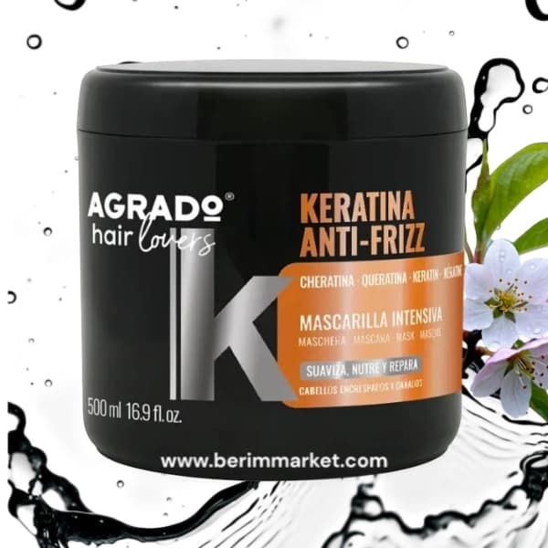 ماسک مو کراتینه آنتی‌فریز آگرادو (Keratin) |ماسک صاف‌کننده و ضد وز قوی (500 میل)