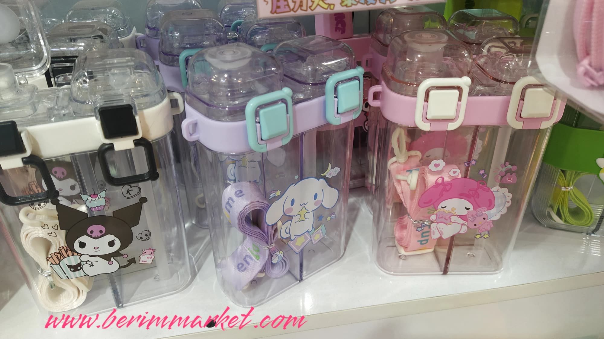 قمقمه دو مخزنه سانریو طرح My Melody 500ml – فانتزی و ضد نشت — تصویر ۴