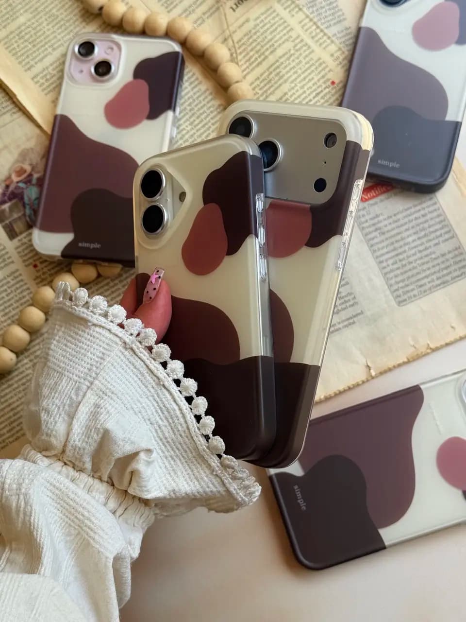 قاب آیفون Brown Marble — تصویر ۲