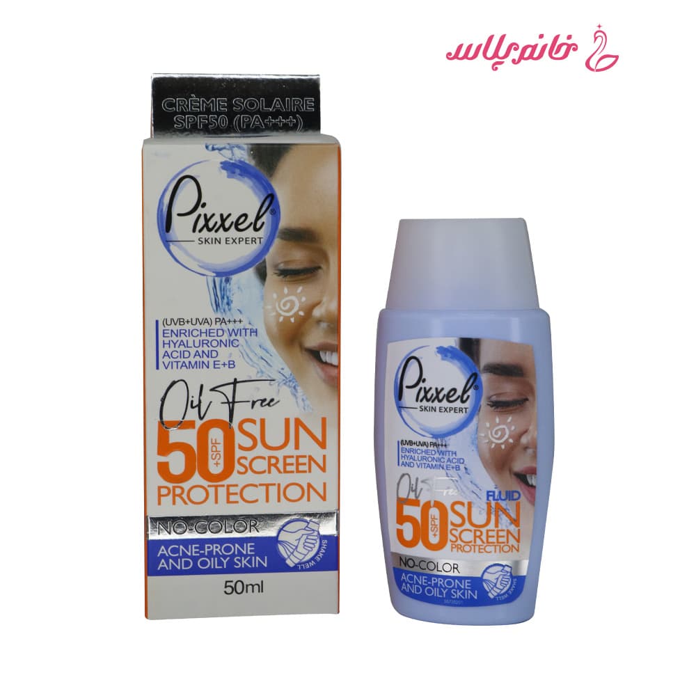 ضدآفتاب پیکسلSPF50 بدون رنگ مناسب پوست های چرب جوش دار مختلط