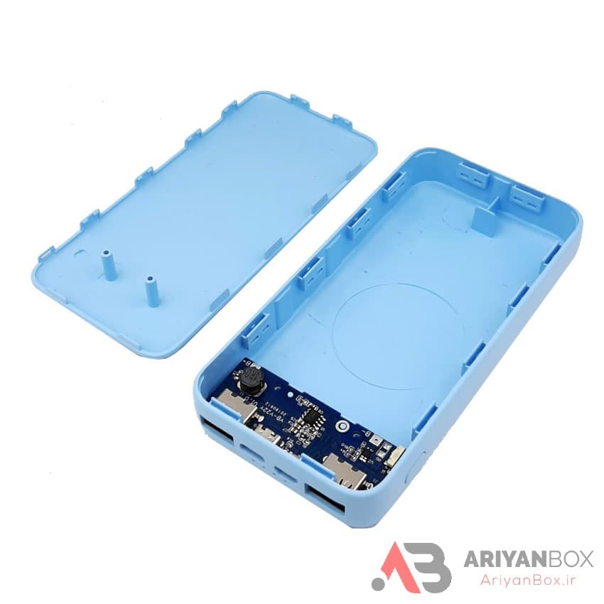 کیس پاور بانک 12000mAh دو ورودی Type C و دو خروجی USB — تصویر ۳
