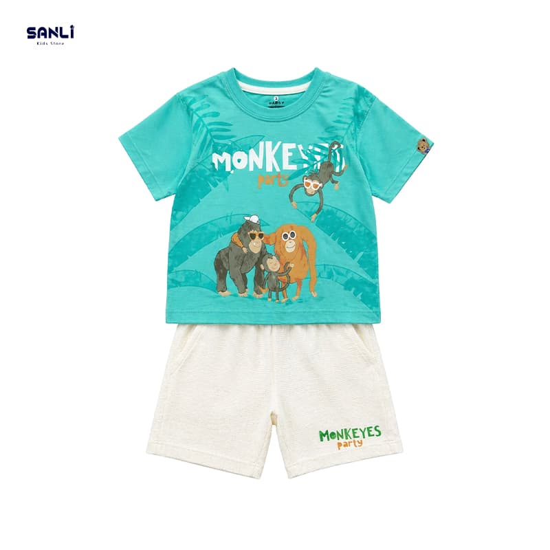 تیشرت و شلوارک پسرانه طرح monkey