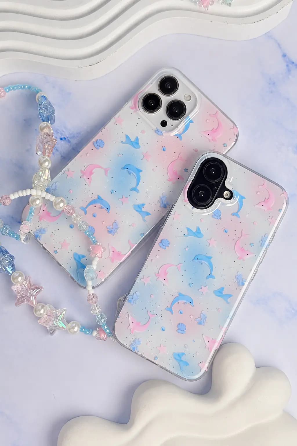 قاب Pastel Star Dolphin با آویز