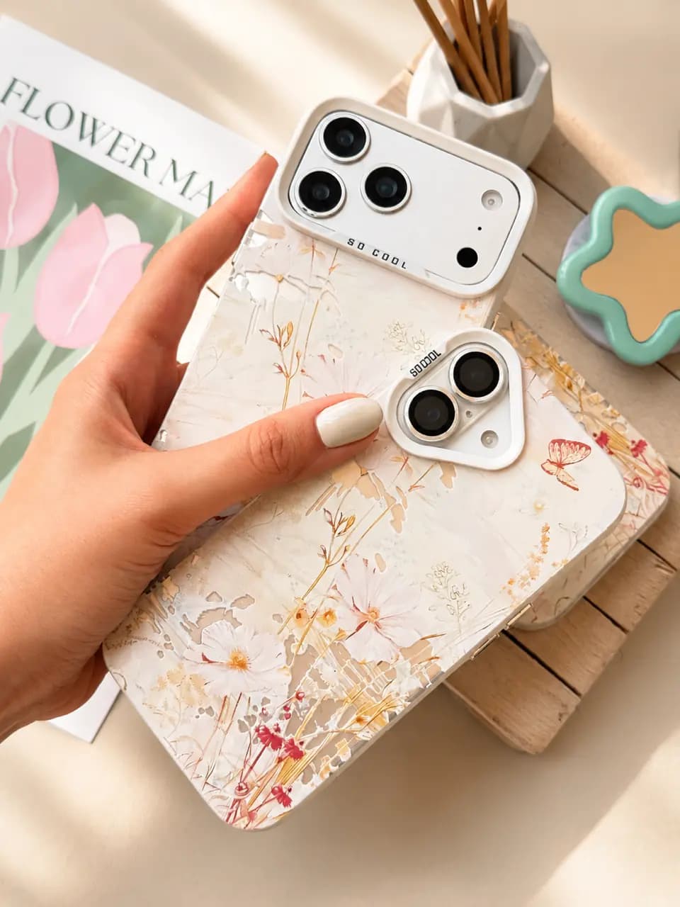 قاب آیفون SoCool Butterfly Bloom — تصویر ۲