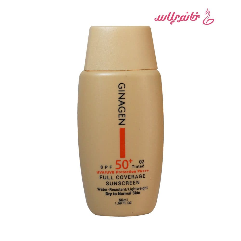 کرم ضد آفتاب رنگی ژیناژن SPF 50+ رنگ بژ نچرال 02 مدل Full Coverage — تصویر ۲