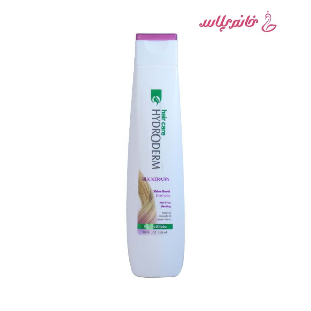 شامپو براق کننده و ضد وز مو هیدرودرم مدل Silk Keratin حجم ۲۵۰ میلی‌لیتر