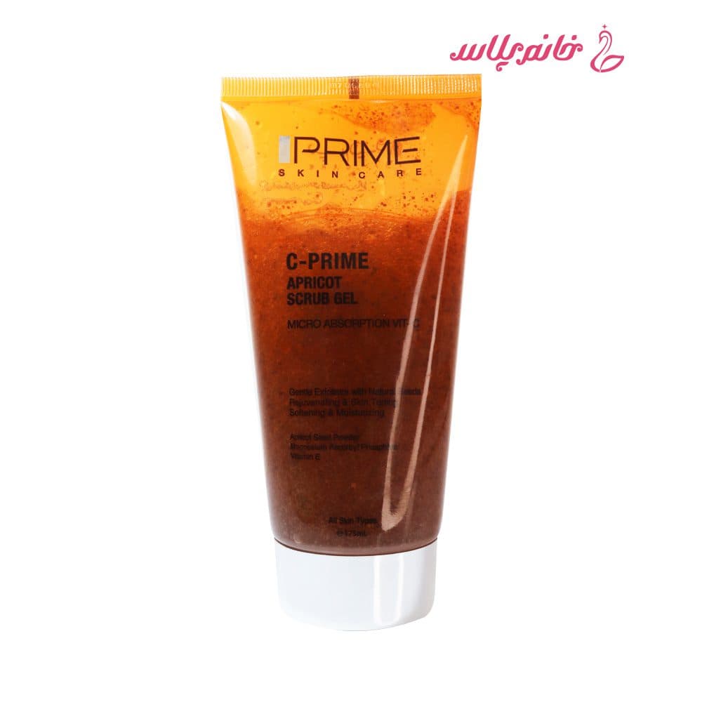 ژل اسکراب صورت پرایم مدل C-Prime Apricot حجم 175 میلی‌لیتر