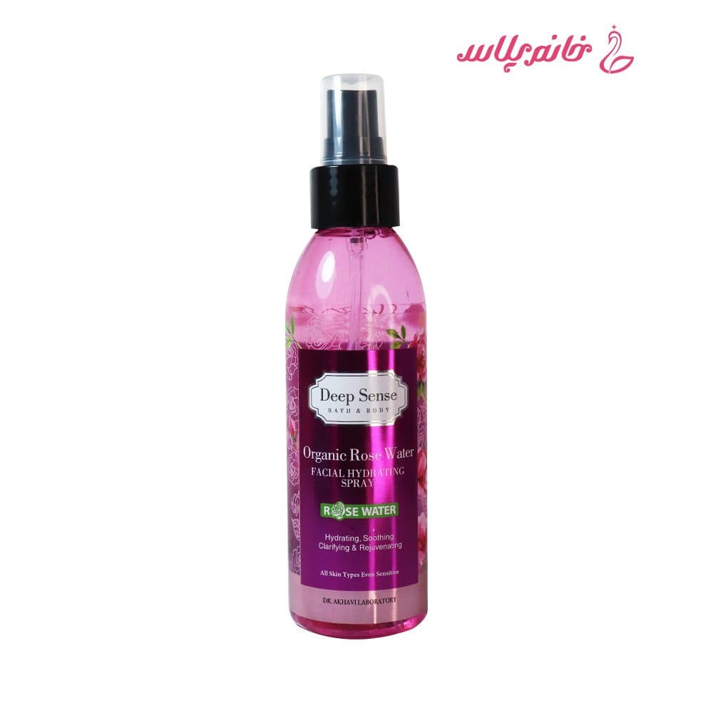 اسپری آبرسان صورت دیپ سنس مدل Organic Rose Water حجم ۱۵۰ میلی‌لیتر