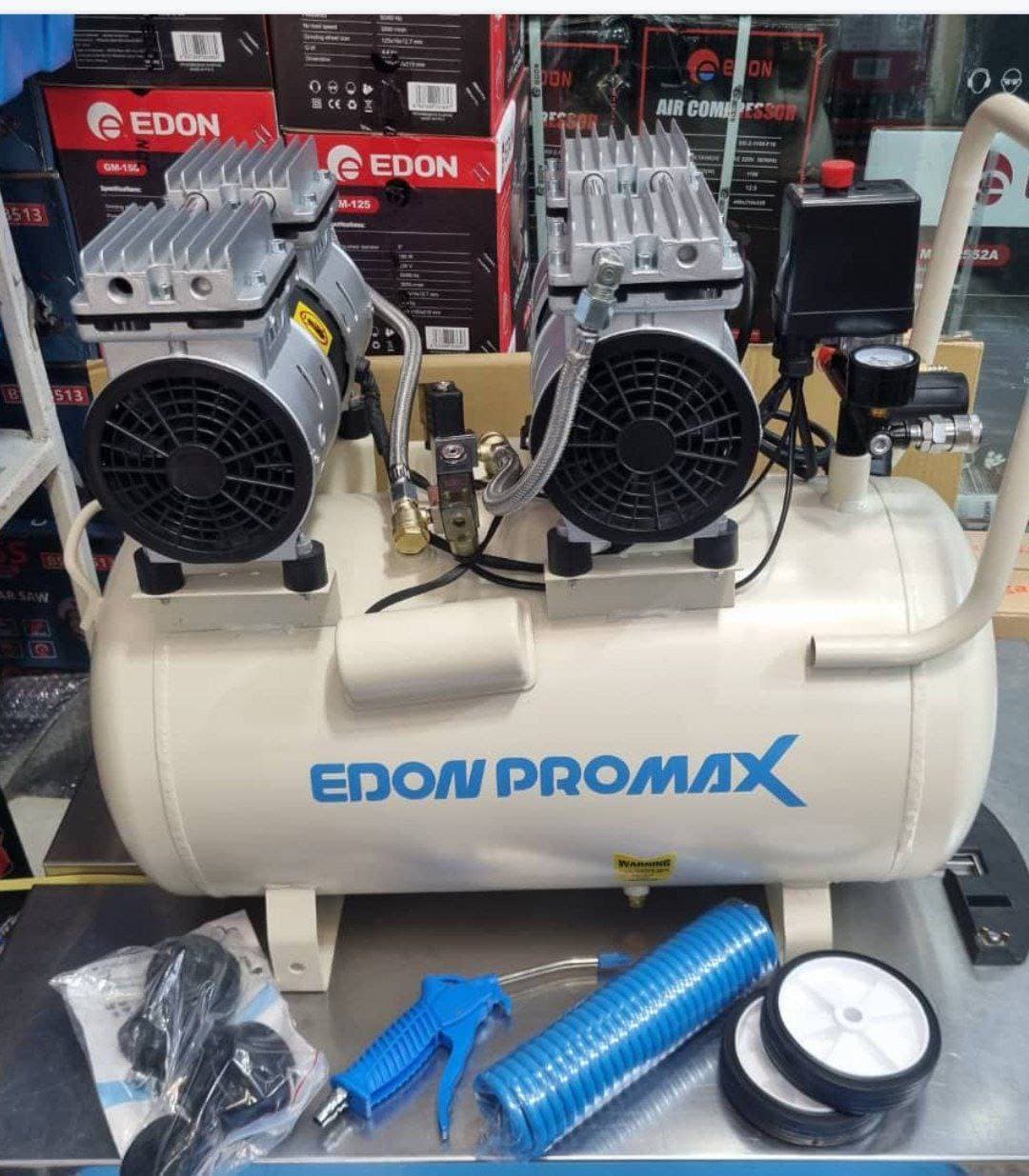 کمپرسور باد 50 لیتری سایلنت دو موتوره ادون پرومکس مدل EPM550*2_50L موتور 100 درصد مس