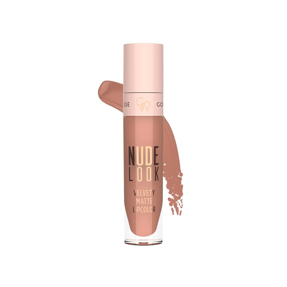 رژ لب مایع NUDE LOOK مدل Velvety Matte گلدن رز — تصویر ۲