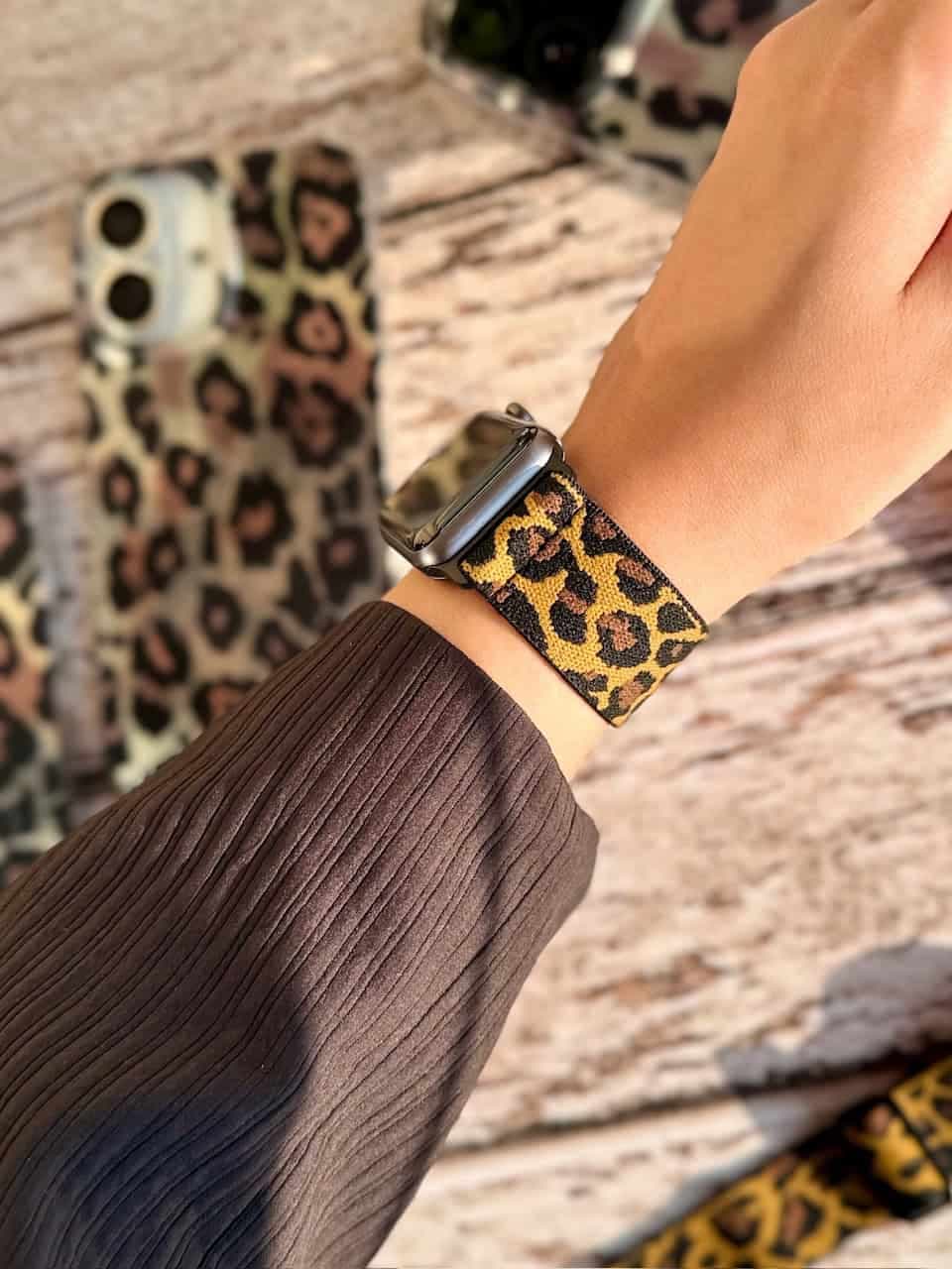 بند اپل واچ کشی طرح پلنگی (کدw5073) — تصویر ۶
