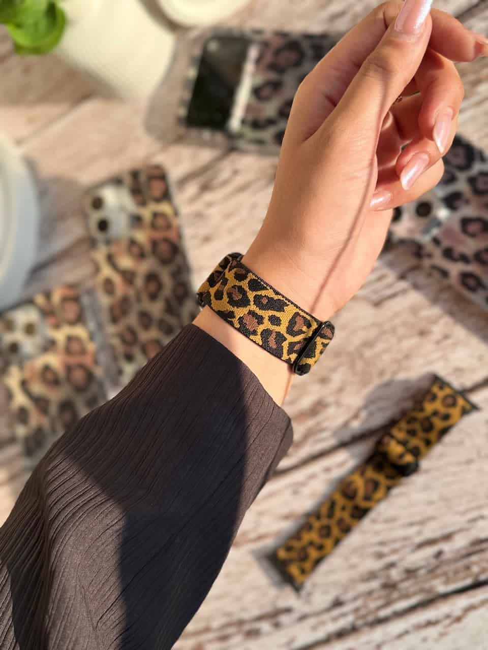 بند اپل واچ کشی طرح پلنگی (کدw5073) — تصویر ۷