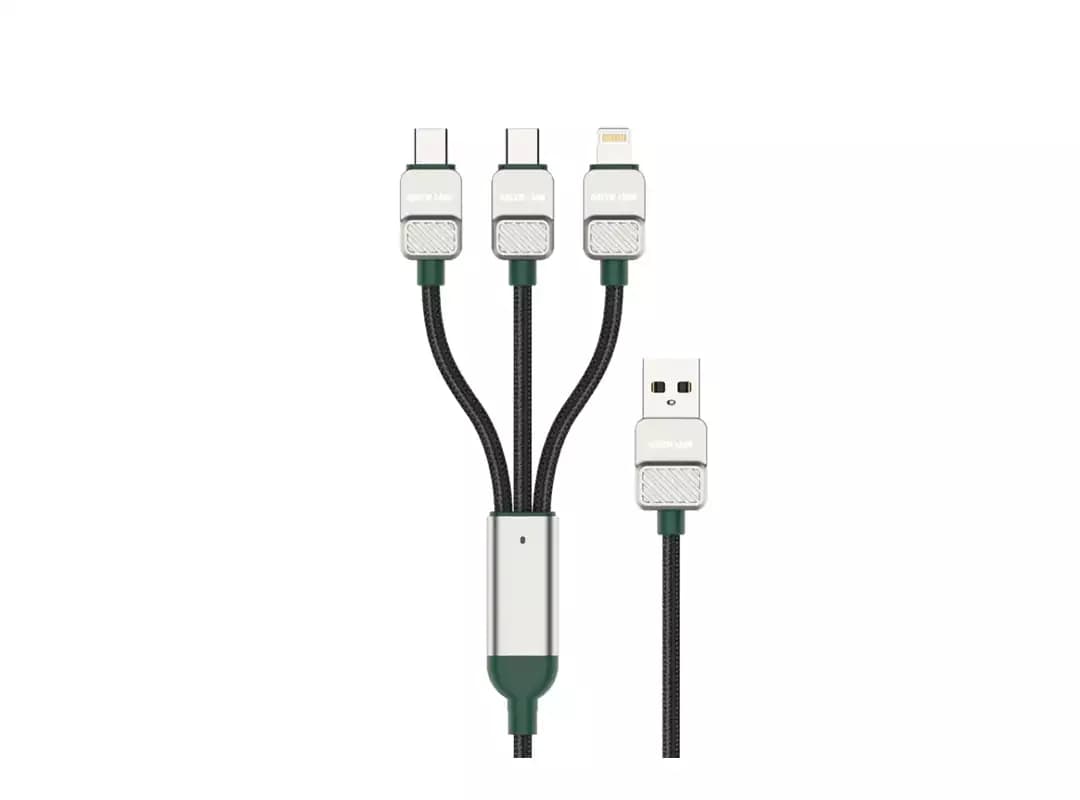 کابل شارژ گرین لاین چند کاره USB-A