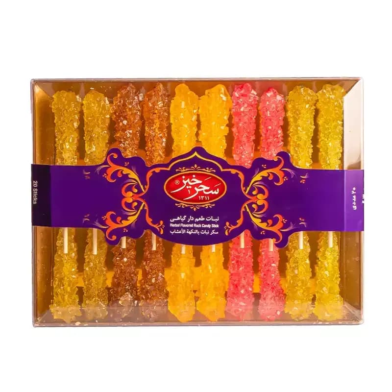 نبات چوبی طعم دار 20 عددی کریستالی — تصویر ۲