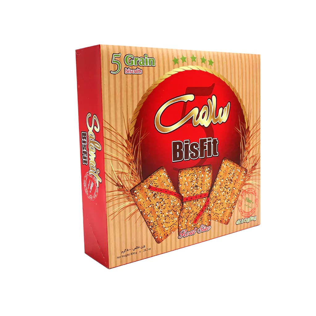 بیسکویت پنج غله پذیرایی (BisFit)_۸۰۰ گرم