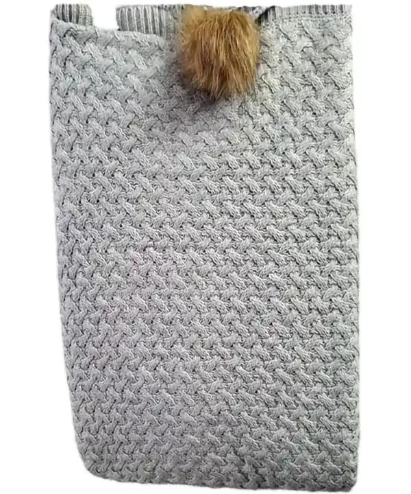 پتو بافت نوزاد کلاه دار طرح حصیری آلدیانا