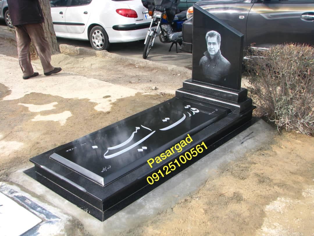 سنگ مزار گرانیت مشکی کد 302