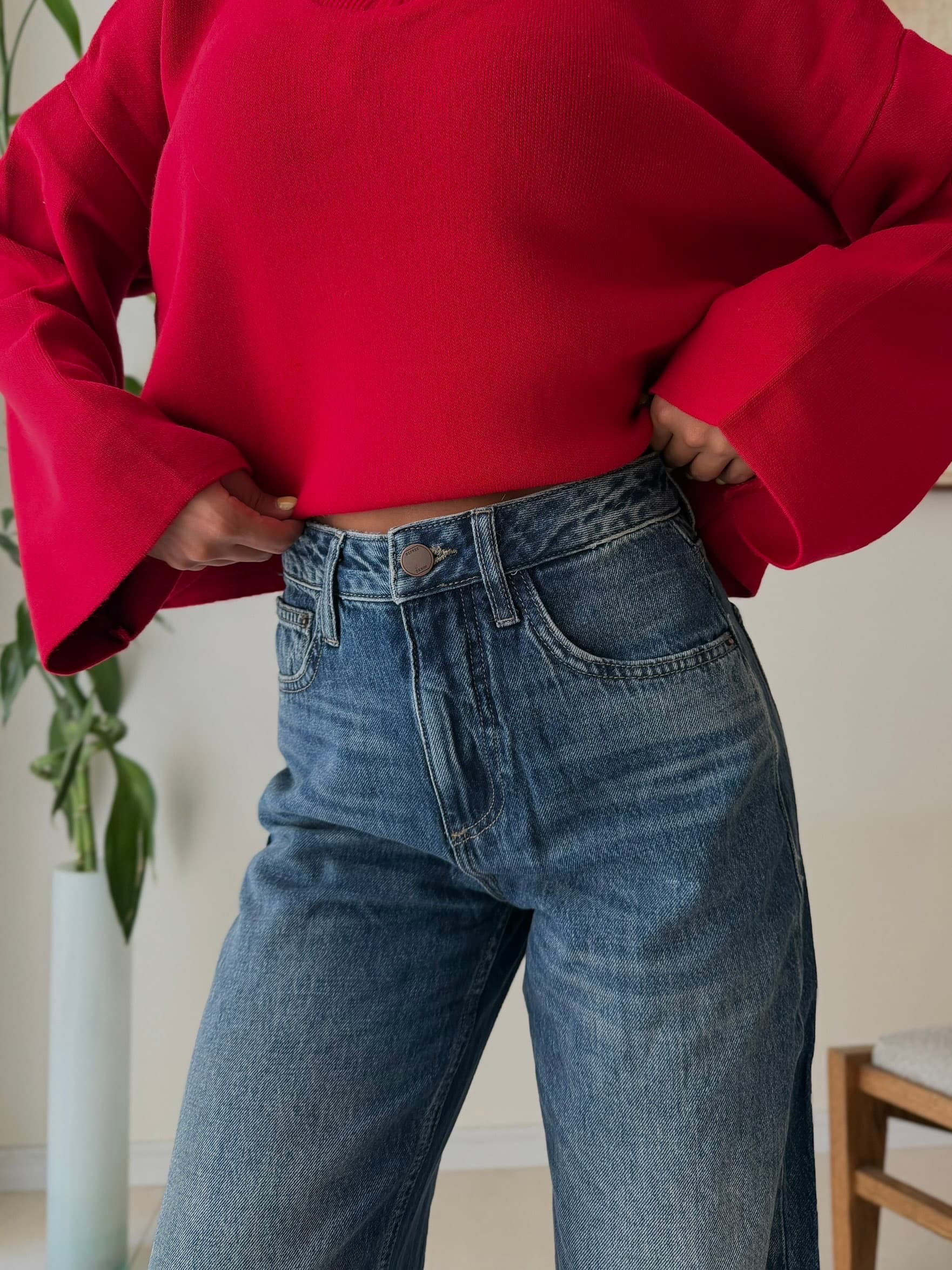 BeFree Relaxed Wide leg jean – Atlantec Blue — تصویر ۳