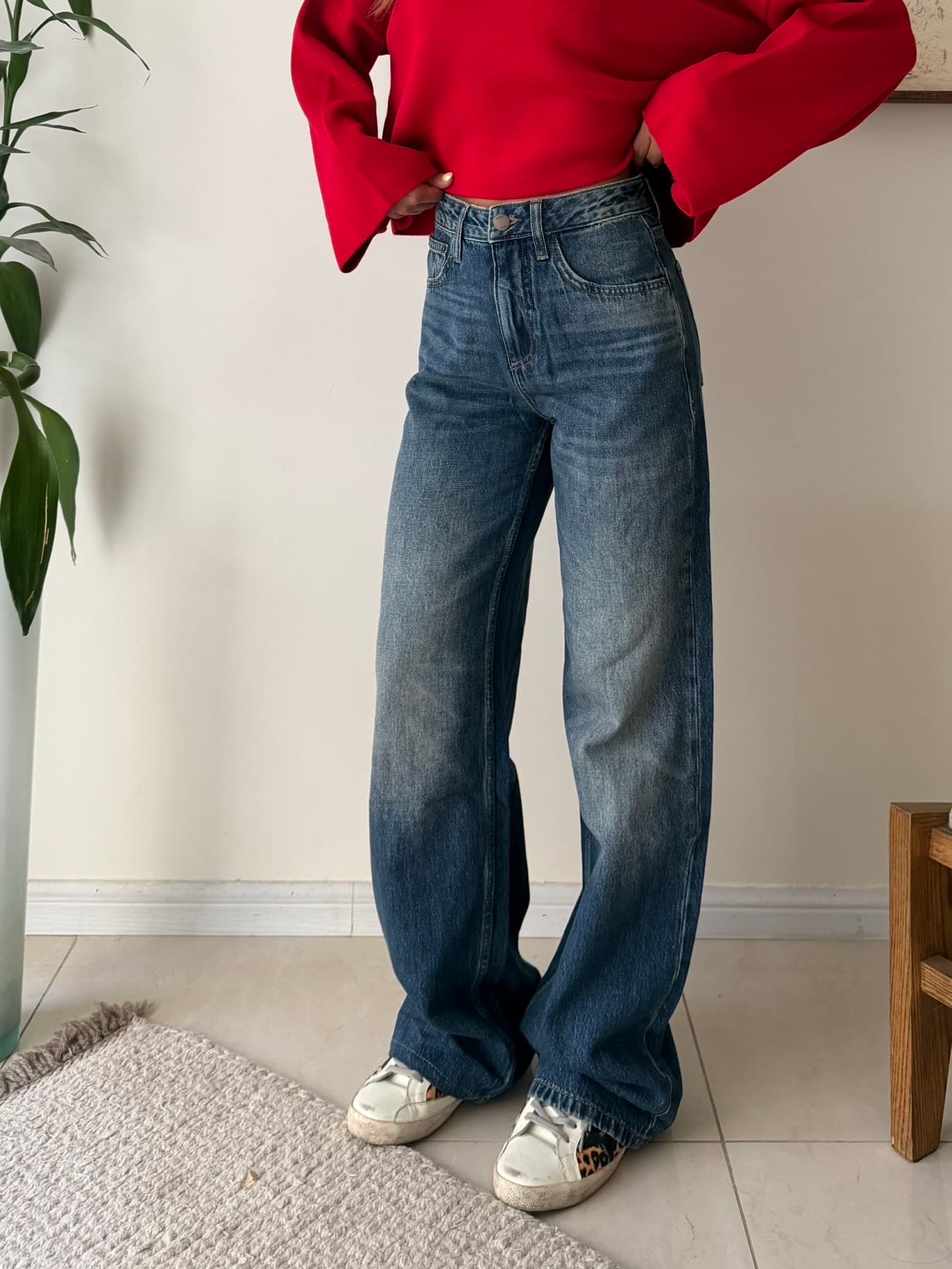 BeFree Relaxed Wide leg jean – Atlantec Blue