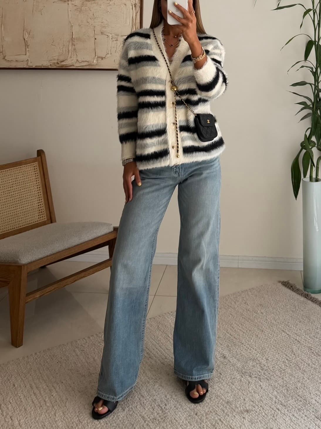 H&M Wide leg jean – Soft Vintage Washed Denim — تصویر ۶