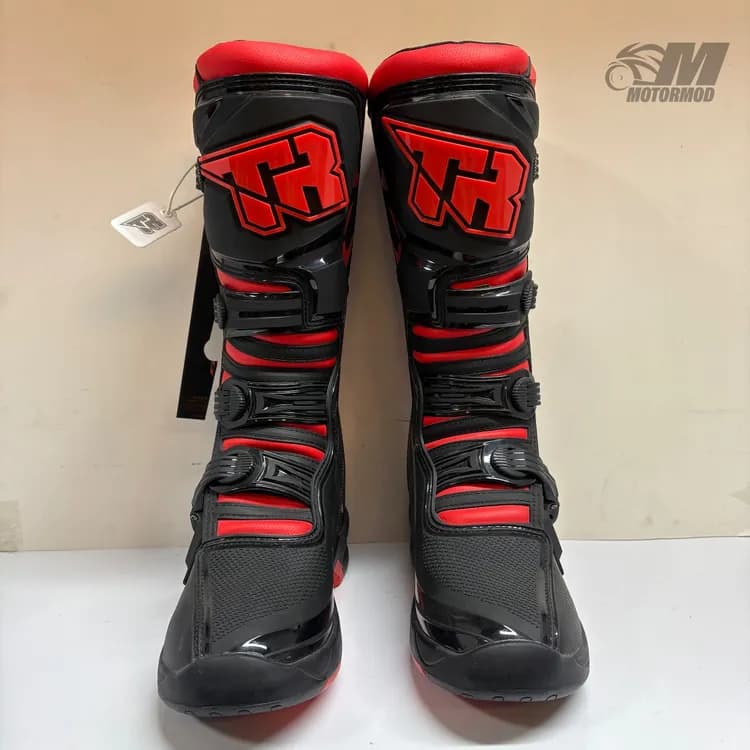 بوت کراسی مدل Tiger T3 مشکی قرمز — تصویر ۳