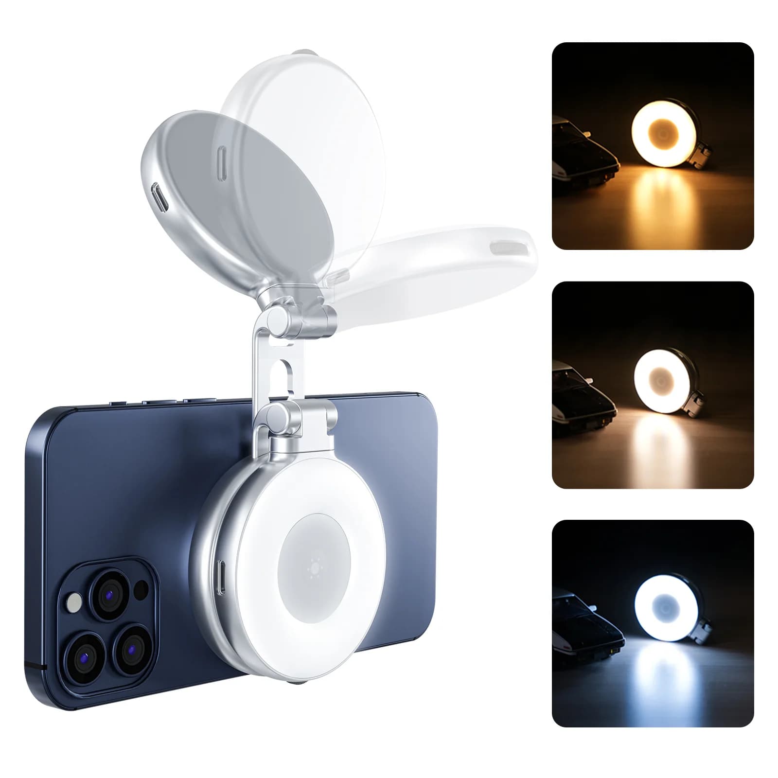 رینگ لایت مگنتی تلسین Telesin Magnetic Selfie Ring Light Content Creation & Selfie — تصویر ۴