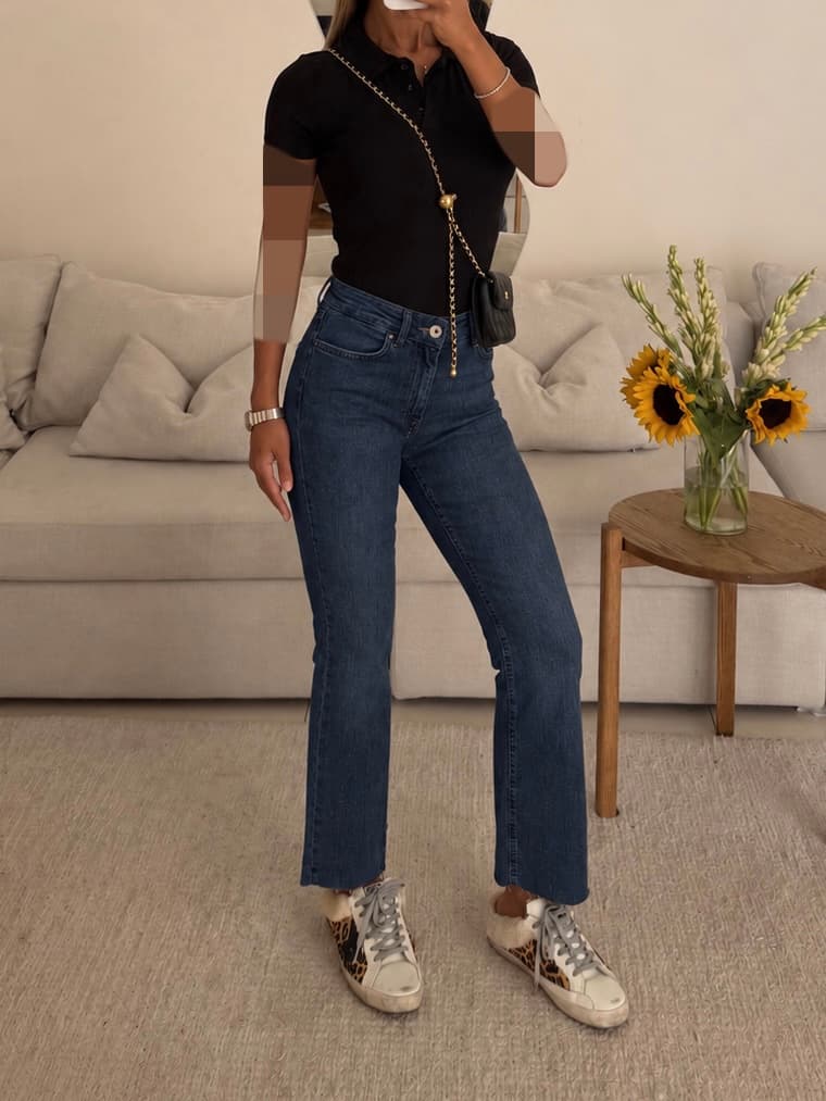 American Eagle Straight Raw Hem jeans-Dark Blue — تصویر ۲