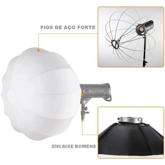 سافت باکس بالونی (لنترن) زئوس ZEUS Lantern softbox 65cm — تصویر ۲