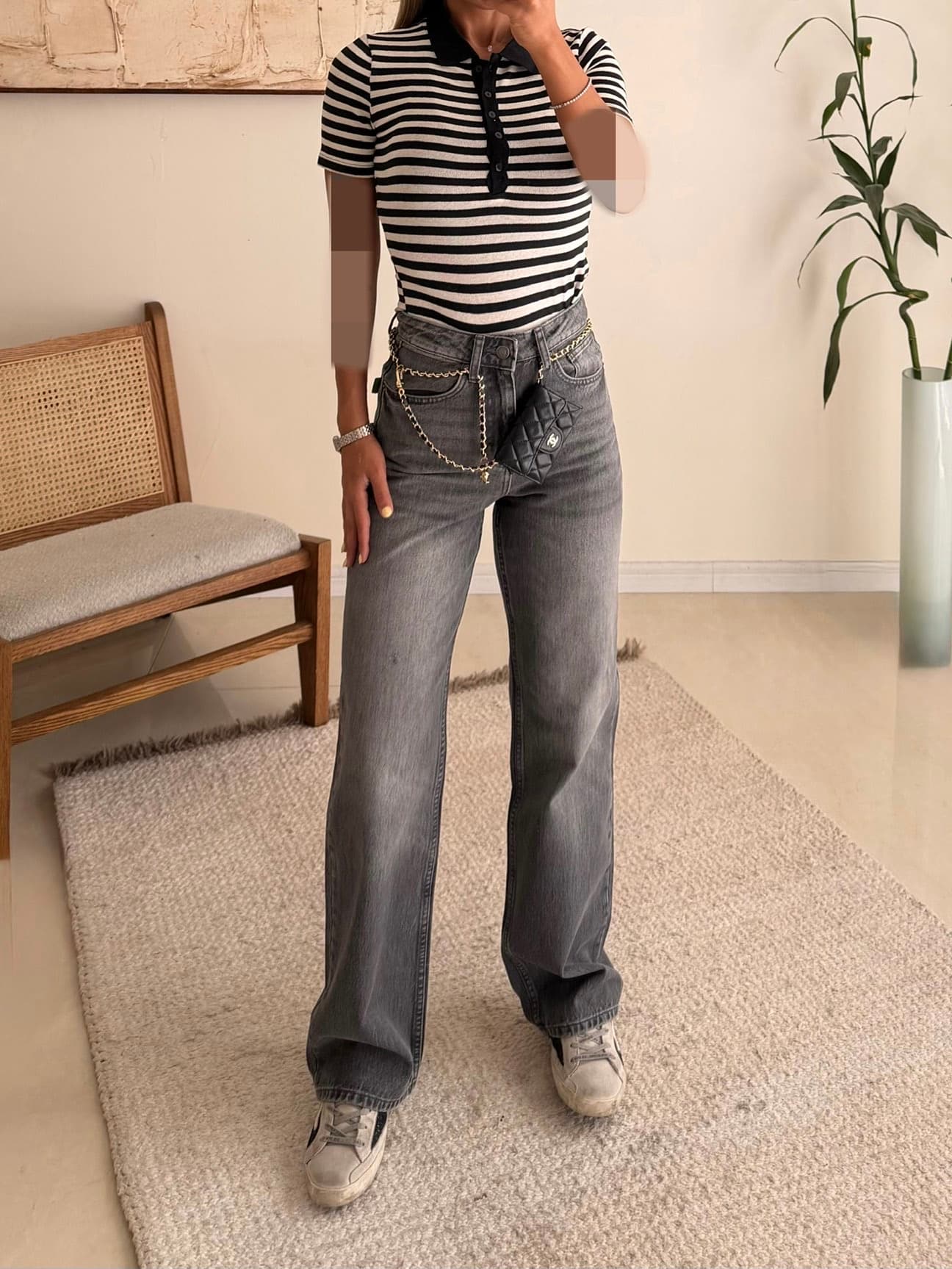 Sela Denim Wide Leg Jeans – Storm — تصویر ۲