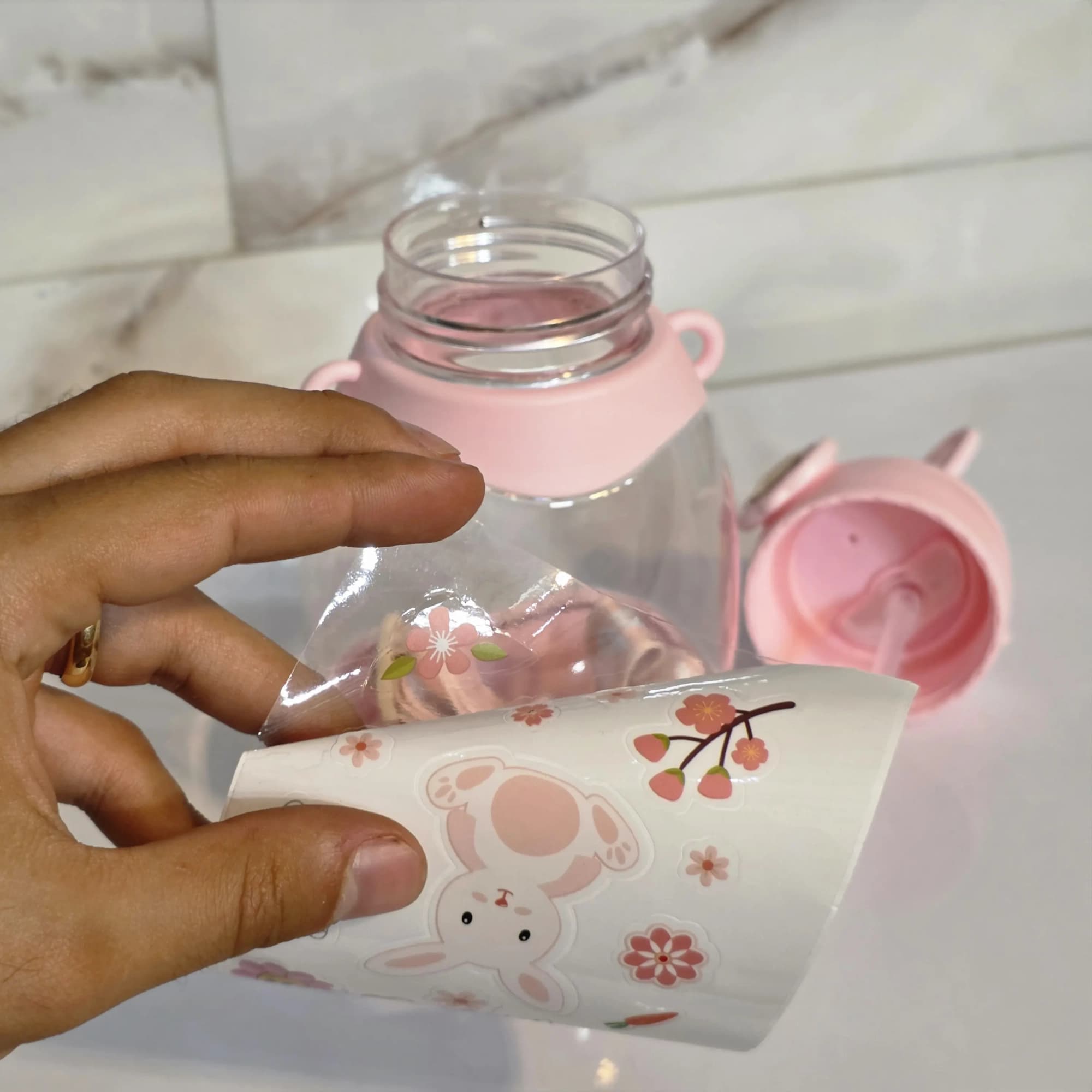قمقمه طرح خرگوش مدل استیکر دار — تصویر ۵