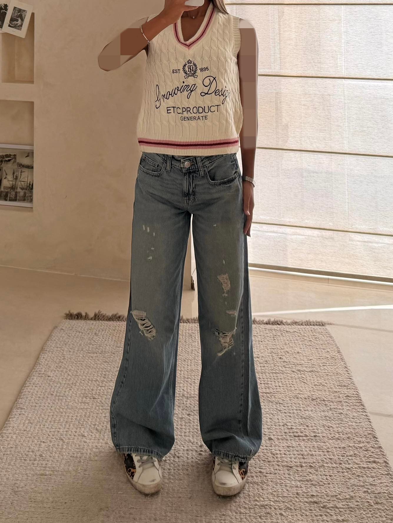 WILD FABLE| Ripped Wide Leg Jeans