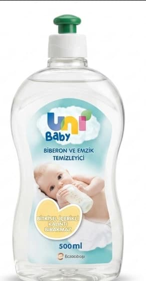 مایع استریل شیشه شیر و پستانک یونی بیبی (Uni Baby) – ۵۰۰ میلی‌لیتر