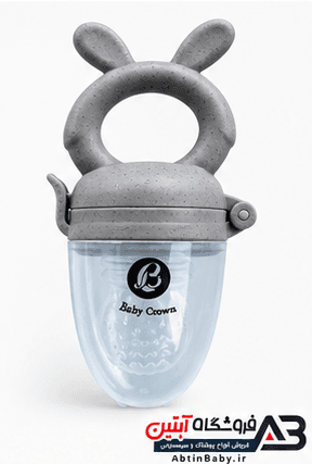 پستانک میوه‌خوری و سیلیکونی نوزاد بیبی کرون طرح خرگوشbabycrown