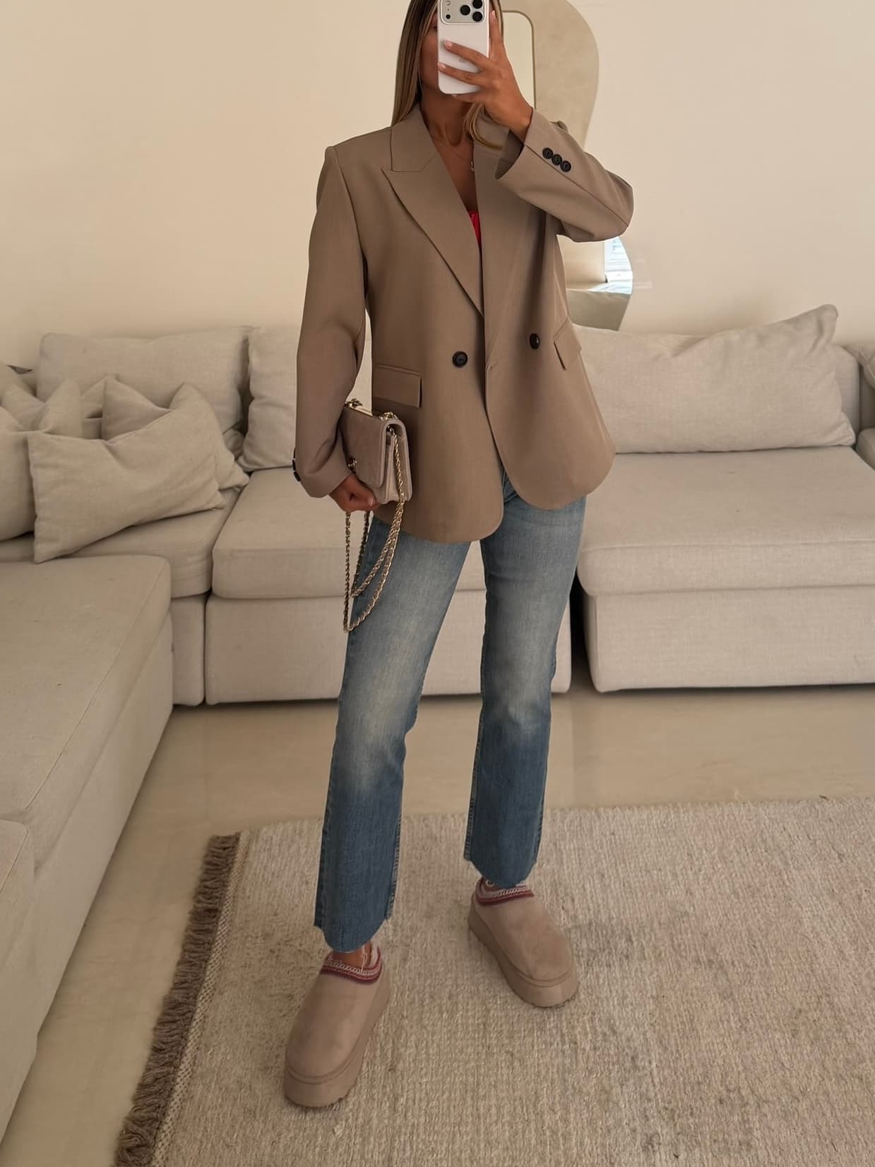 Zara Cropped Flare Jean nordic Blue