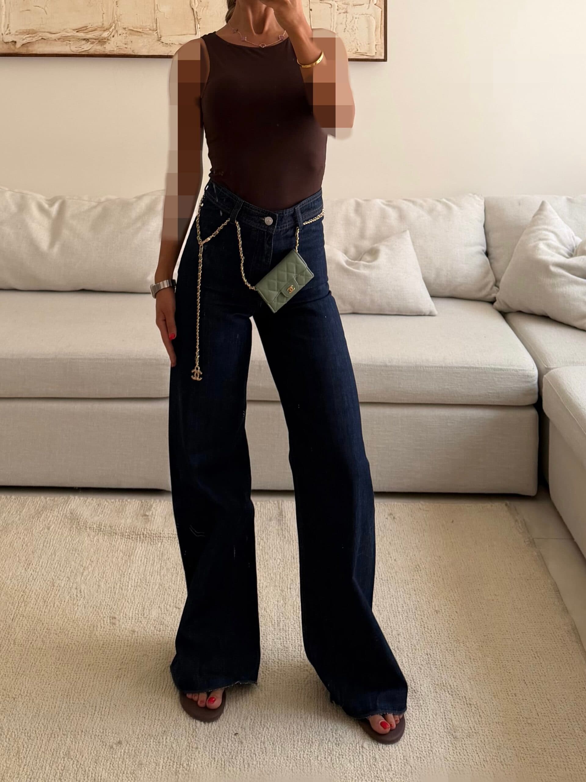 شلوار جین کاغذی منگو Mango| Paper Wide leg Jaen — تصویر ۵