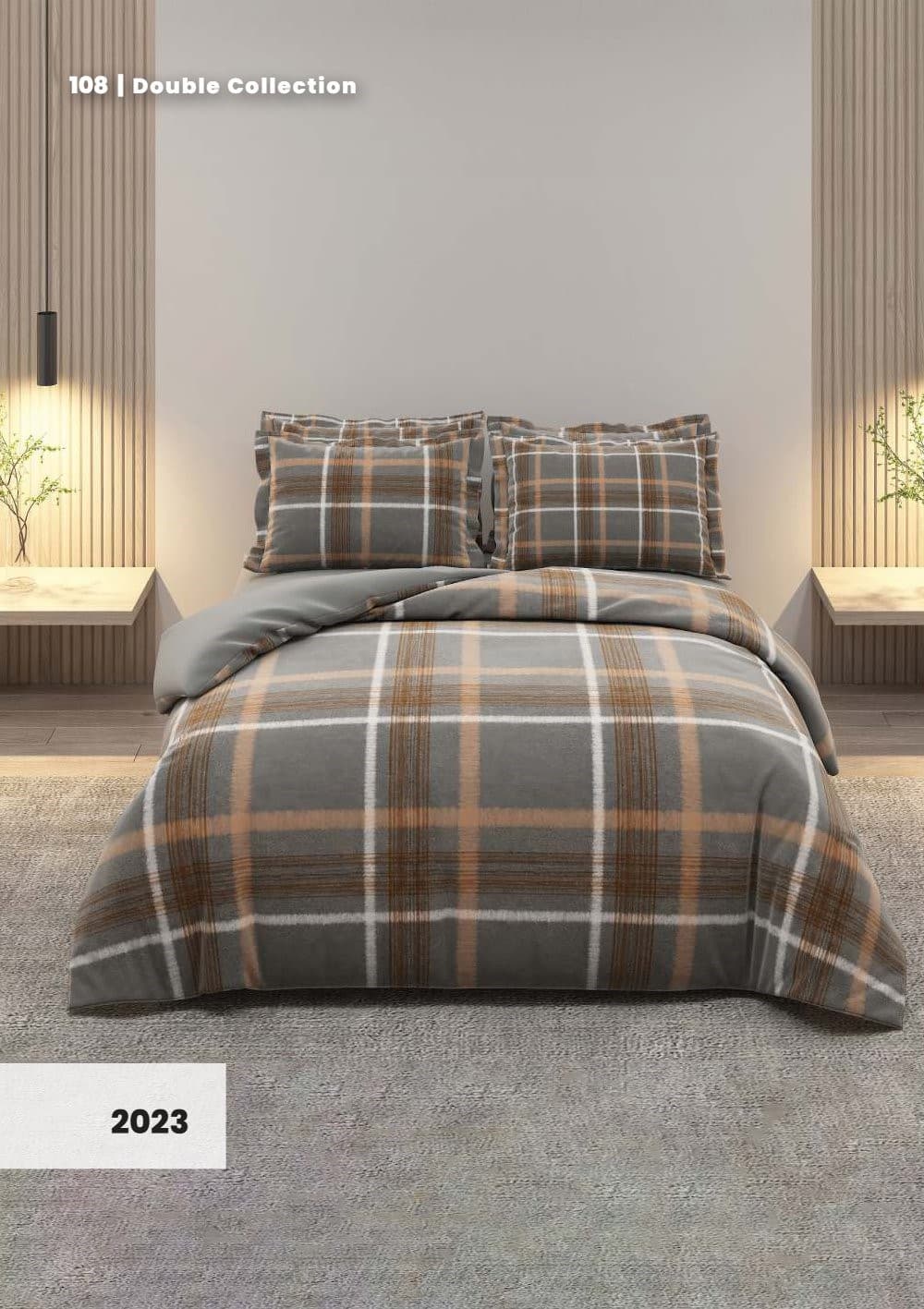 روتختی دو نفره کارینا سه بعدی کد 2023 (ملحفه تشک 180) — تصویر ۲