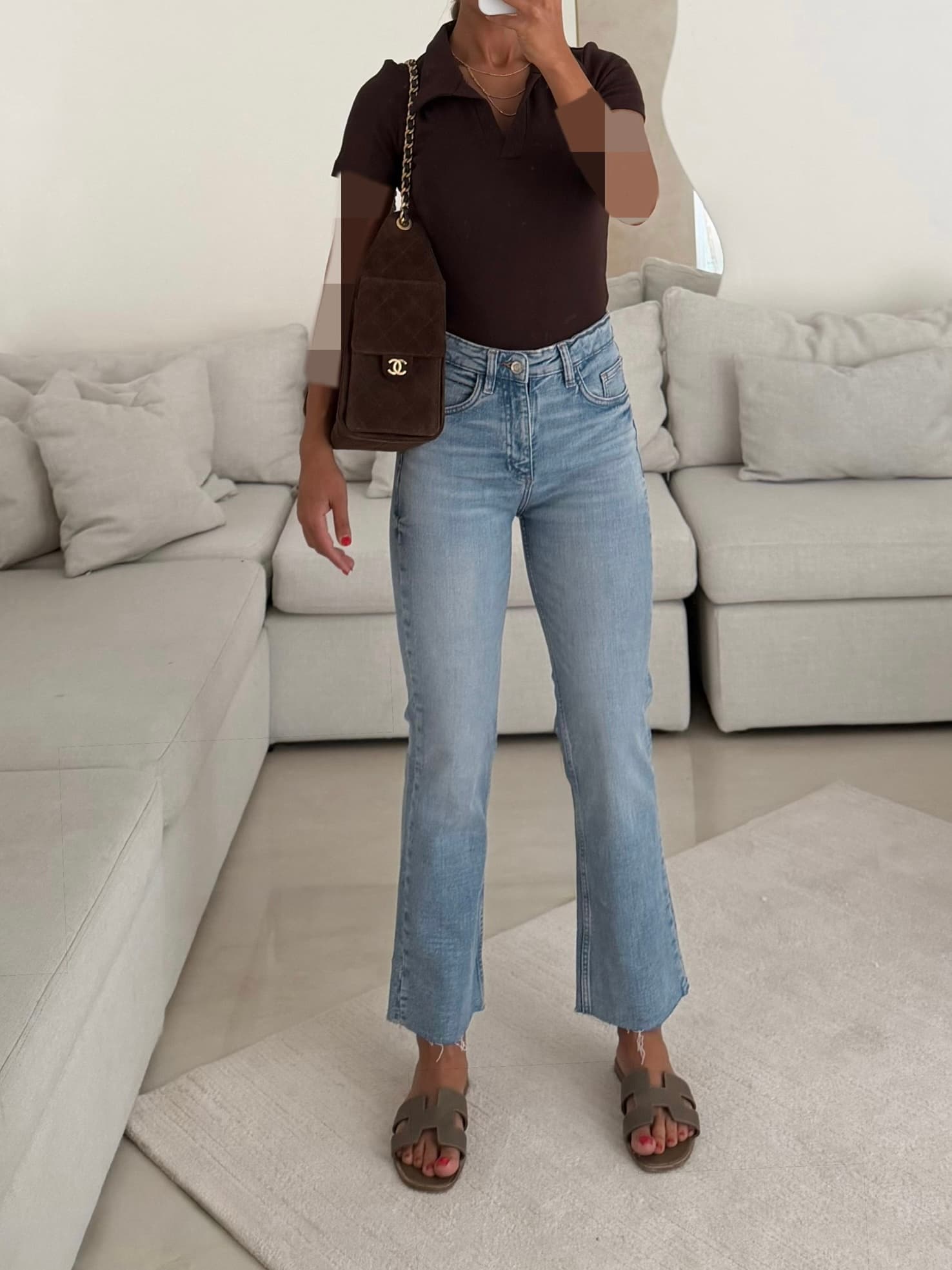 جین زارا | Zara Cropped Flare Jean-Milan light — تصویر ۲